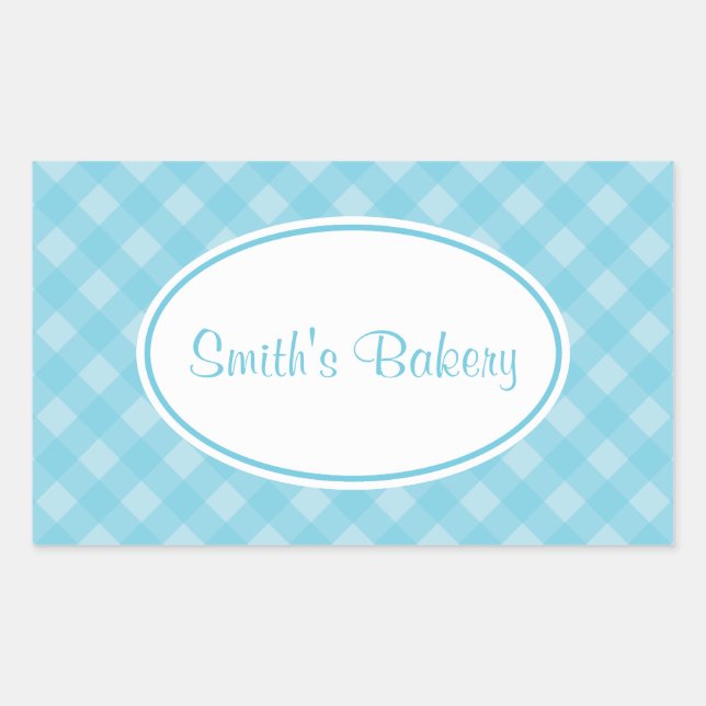 Country Blue Gingham Stickers (Front)