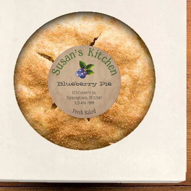 Country Blue Heart Custom Pie Product Sticker (Creator Uploaded)