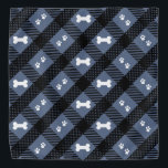 Country Blue Plaid - Pet  Bandana<br><div class="desc">Pet Bandanna. Featuring a stylish Country Blue Plaid pattern. The blue background colour can be changed to any colour you like. ⭐99% of my designs in my store are done in layers. This makes it easy for you to resize and move the graphics and text around so that it will...</div>