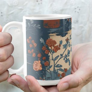 Country Blue Rust Rustic Farmhouse Coffee Mug