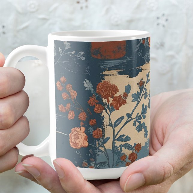 Country Blue Rust Rustic Farmhouse  Coffee Mug (Creator Uploaded)