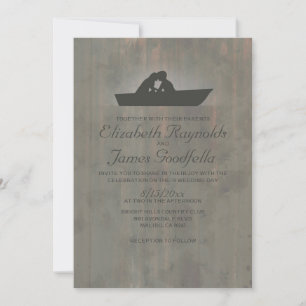 Country Boat Wedding Invitations