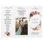 Country Boho Trifold Wedding Program