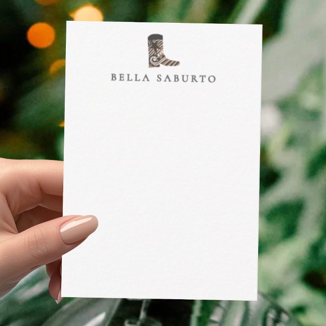 Country Boot Flat Note Card (Creator Uploaded)