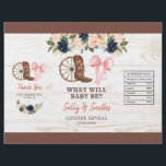 Country Boots or Bows Gender Reveal Chip Bag Flyer<br><div class="desc">Country Boots or Bows Gender Reveal Chip Bag Template</div>
