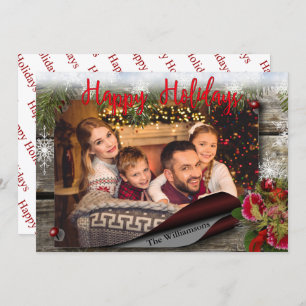 Country Bulletin Board Happy Holidays Photo Card
