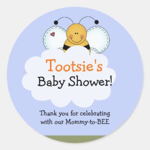 Country Bumble Bee Customised Favour Sticker