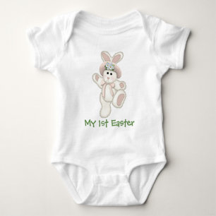 Country Bunny First Easter Baby Bodysuit