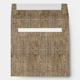 Country Burlap Pattern Envelope