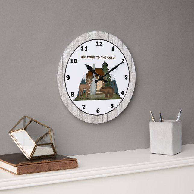 Country Cabin fun wall clock (Office)