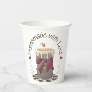 Country Candle Rustic Homemade with Love Paper Cups
