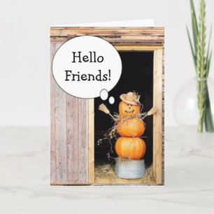 COUNTRY CHARM ACROSS MILES THANKSGIVING WISHES HOLIDAY CARD