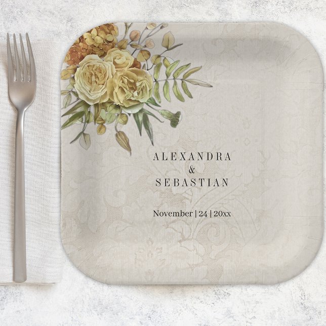 Country Charm and Boho Flowers Paper Plate (Creator Uploaded)