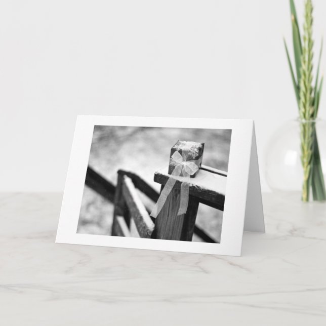 COUNTRY CHARM CHRISTMAS CARD (BLACK/WHITE PHOTO) (Front)