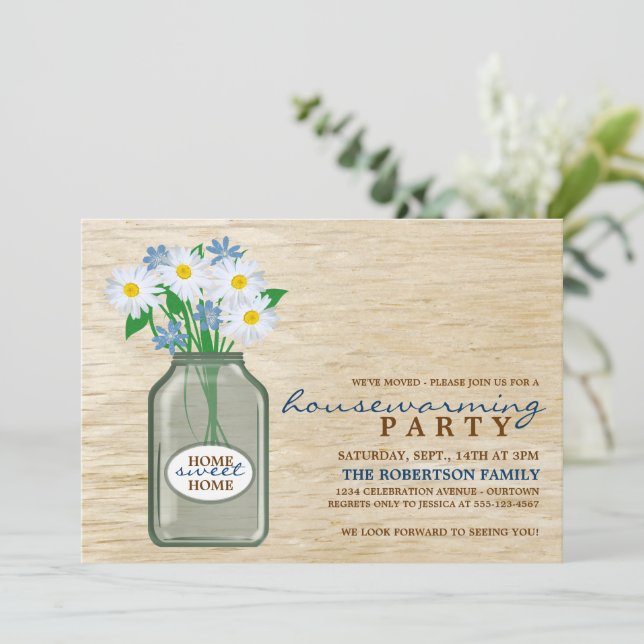 Country Charm Housewarming  Party Invitations (Standing Front)