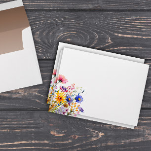 Country Charm Wildflowers Wedding  Envelope