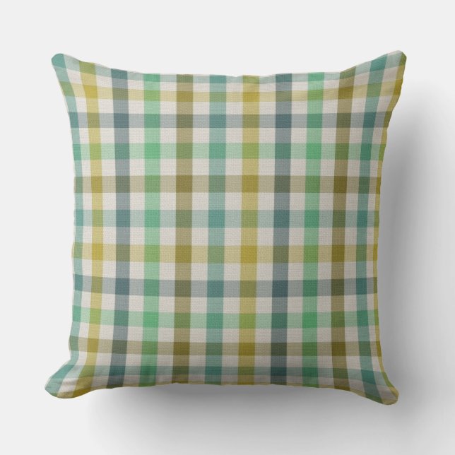 Country Check Large Decorative Cushion (Front)
