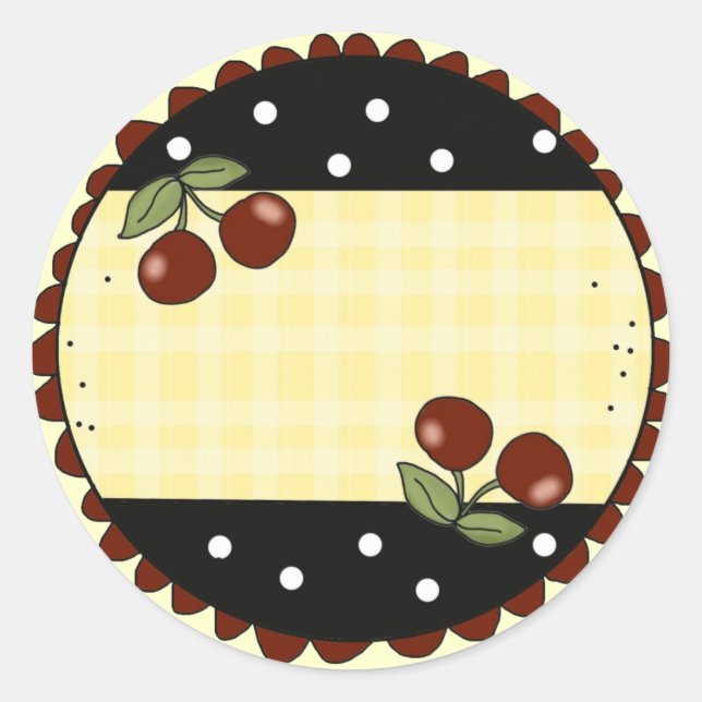 Country Cherry Kitchen Label (Front)