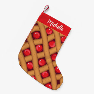 Country Cherry Pie Love Baking Small Christmas Stocking
