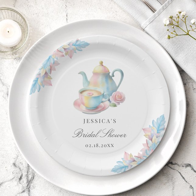 Country Chic Bridal Tea Party Bridal Shower Paper Plate (Creator Uploaded)