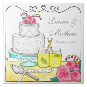 Country Chic Customisable Wedding Tile