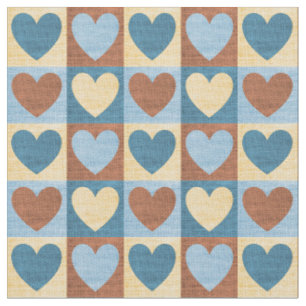Country Chic Hearts Pattern Fabric