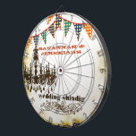 Country Chic Rustic Chandelier Wedding Dart Board<br><div class="desc">Old Country Chic Rustic Bunting Pennant Chandelier Dart Board. A Fun Addition to your Wedding Hoedown Shindig Party is this Custom Personalised Dart Board that comes with matching Yard Signs, Invitations, Stickers and more any product here at Zazzle can be customised to be part of your party - - there...</div>