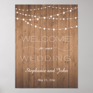 Country chic Welcome wedding sign