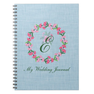 Country Chic Wreath Monogram Wedding Journal