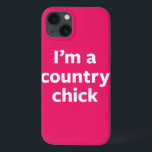 Country Chick iPhone 13 Case<br><div class="desc">The Country Chick design is the perfect gift for a country and farming fan! The Country at Heart design is the perfect gift for a country fan! Country magazine celebrates the breathtaking beauty, engaging people, enduring values and spiritually rewarding lifestyle of the American countryside. Our enthusiastic readers contribute nearly three-fourths...</div>