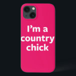 Country Chick iPhone 13 Case<br><div class="desc">The Country Chick design is the perfect gift for a country and farming fan! The Country at Heart design is the perfect gift for a country fan! Country magazine celebrates the breathtaking beauty, engaging people, enduring values and spiritually rewarding lifestyle of the American countryside. Our enthusiastic readers contribute nearly three-fourths...</div>