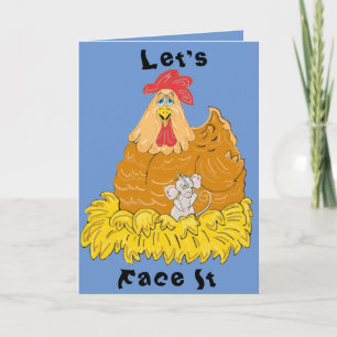 Country Chicken and Mouse Birthday Card