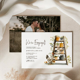 Country Chicken Engagement Party Photo Invitation