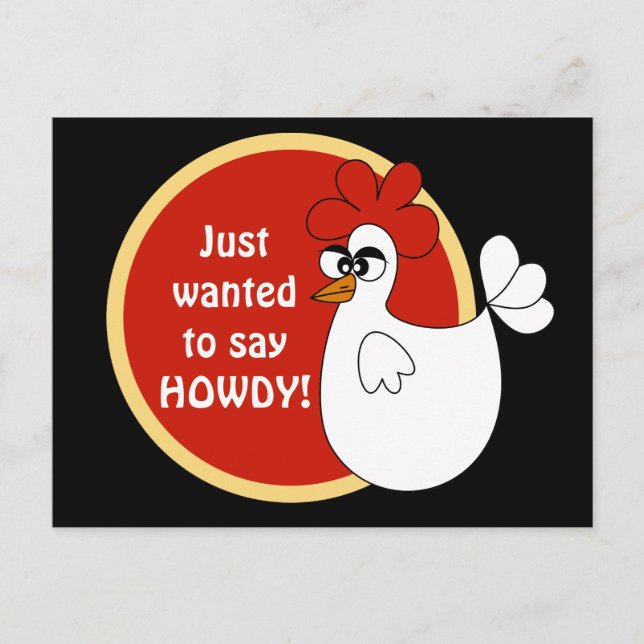 Country Chicken fun cartoon postcard (Front)