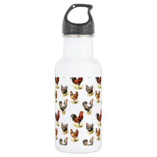 Country Chicken Pattern 532 Ml Water Bottle