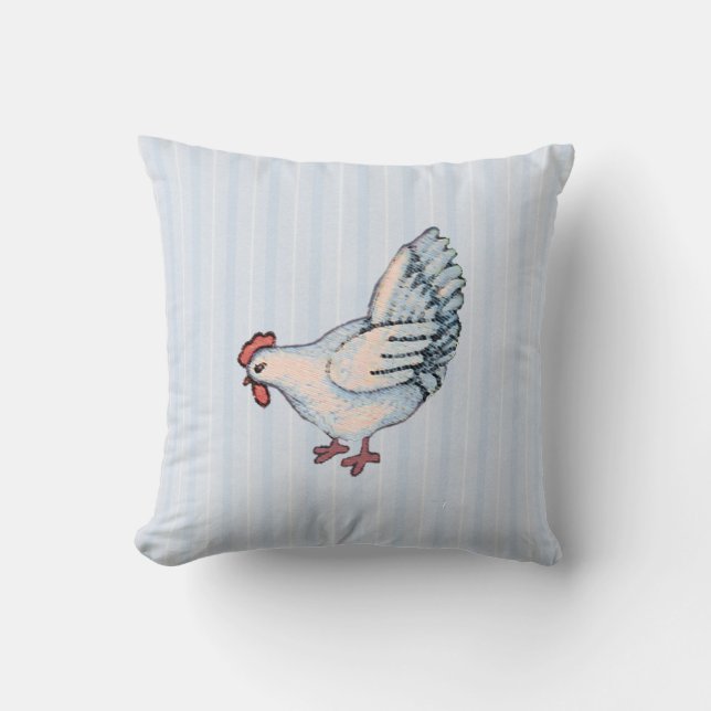 Country Chicken Throw Pillow (Front)
