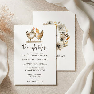 Country Chicken Wedding Night Before Rehearsal Invitation