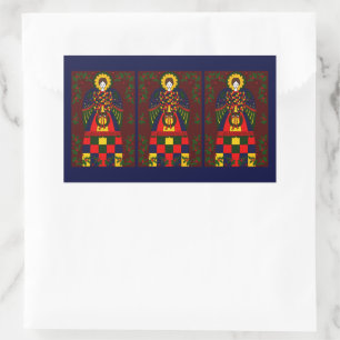 Country Christmas Angel Sticker