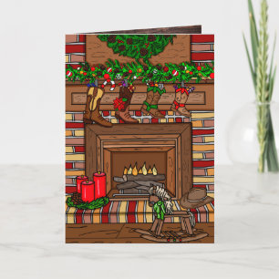 Country Christmas   Cowboy Boot Stockings  Card
