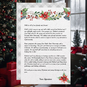 Country Christmas Family Newsletter Your Text Stat Stationery