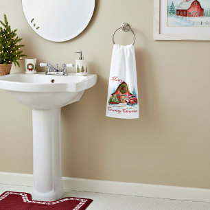 Country Christmas Hand Towel