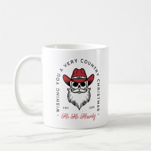 Country Christmas Howdy Santa cowboy wishes Coffee Mug