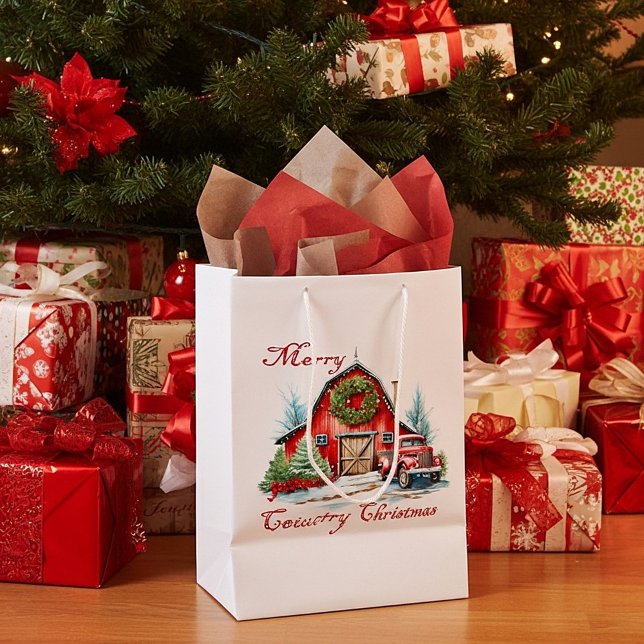 Country Christmas Medium Gift Bag (Creator Uploaded)