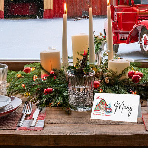 Country Christmas Place Card