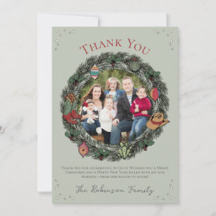 Country Christmas Thank You Card
