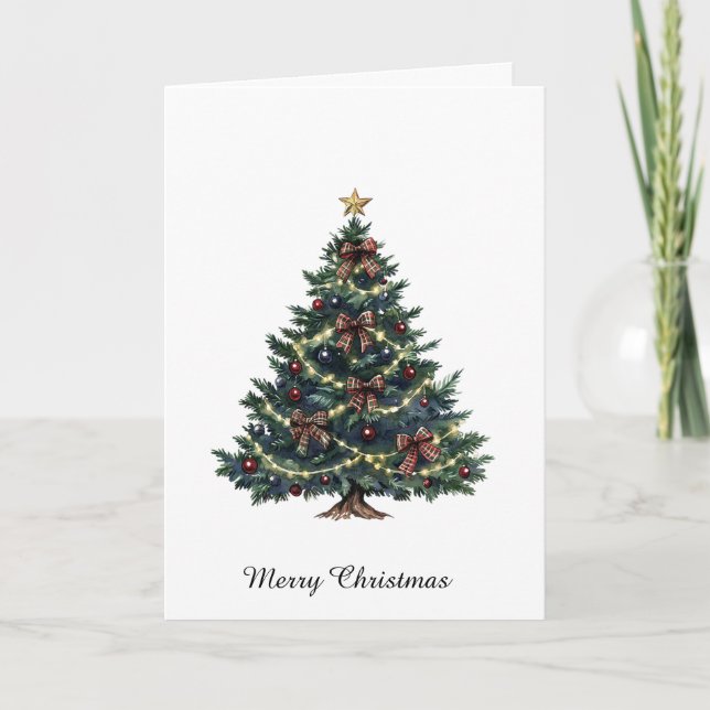 Country Christmas Tree Card (Front)