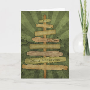 Country Christmas Tree Christmas Card