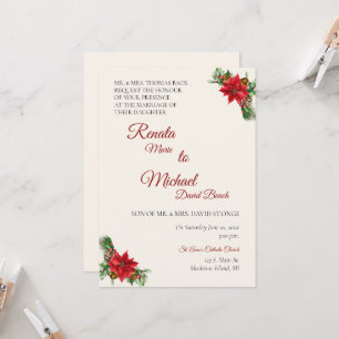 Country Christmas Wedding Invitation