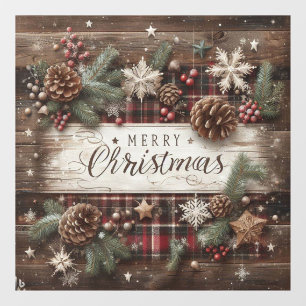 Country Christmas Window Cling