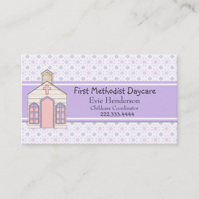 Country Church Daycare Business Card (Front)
